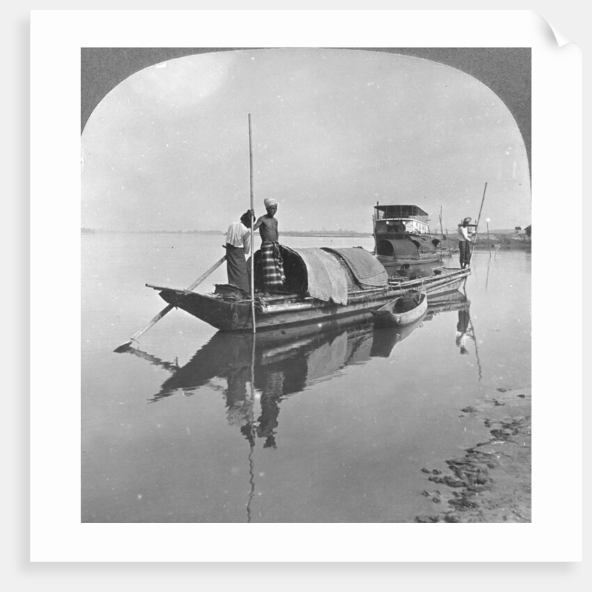 Burmese boat on the Irrawaddy River, Burma by Stereo Travel Co