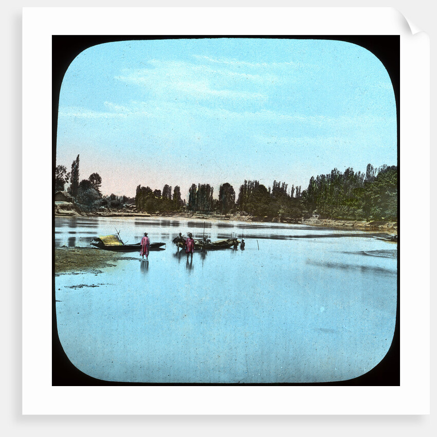 Looking down the Jhelum from the island, India by Anonymous