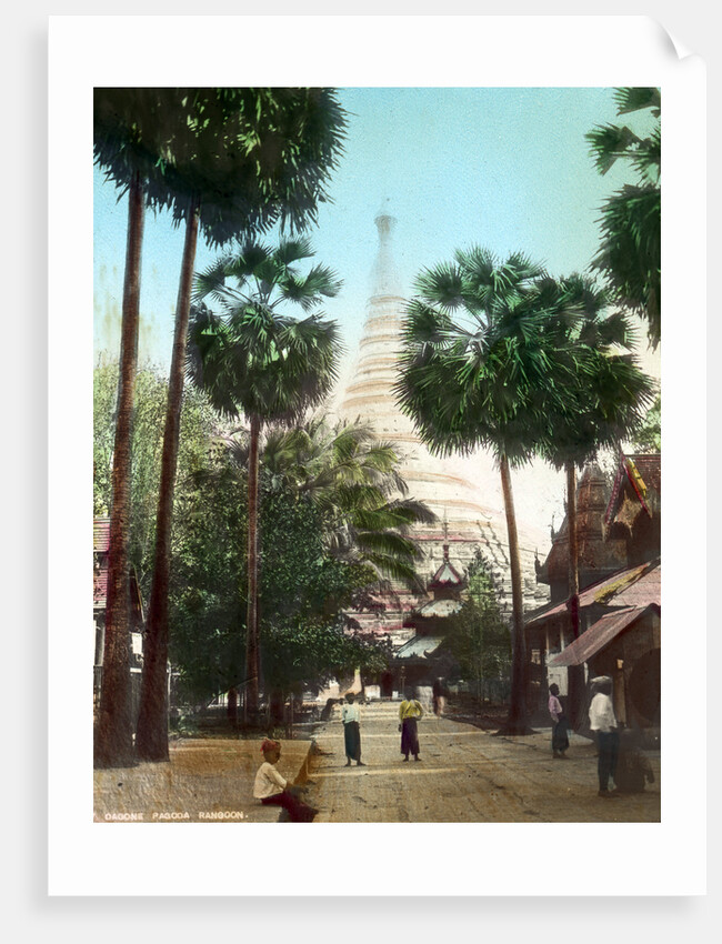 Street leading towards the Shwedagon Pagoda, Rangoon, Burma by Anonymous