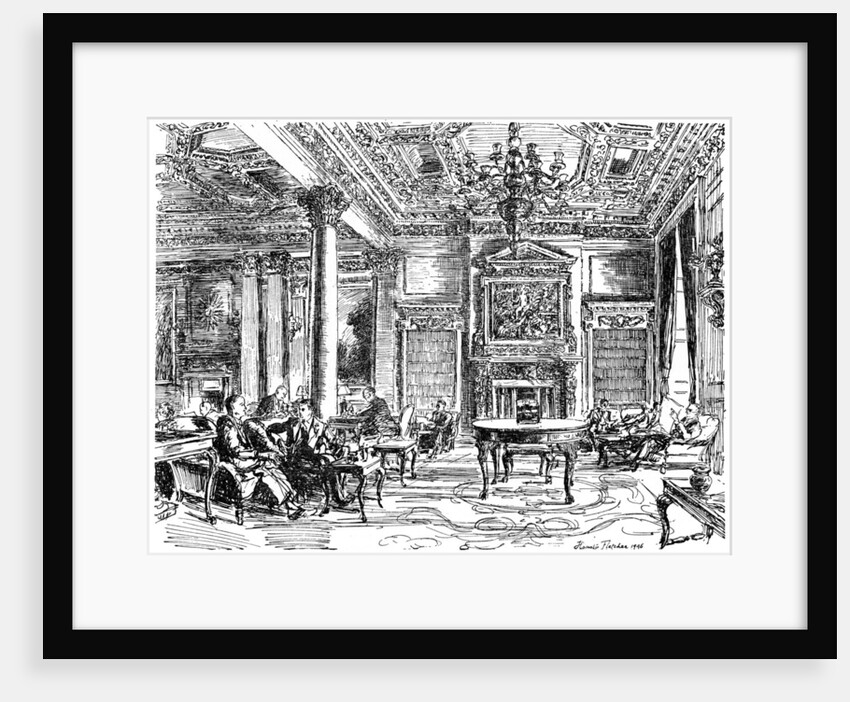 The Members' Lounge, RAC clubhouse, Pall Mall, London by Hanslip Fletcher