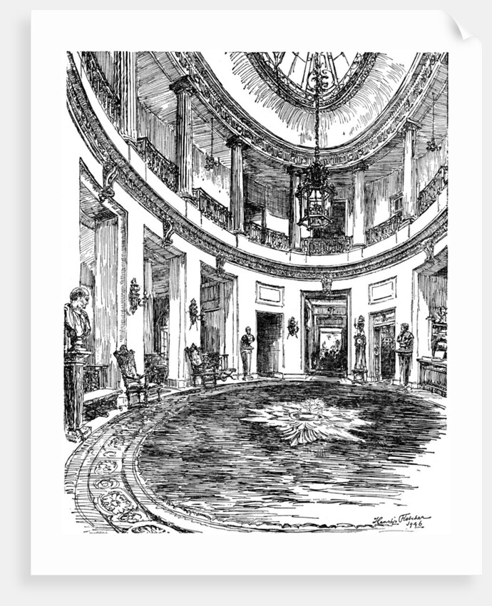 Entrance hall of the RAC clubhouse, Pall Mall, London by Hanslip Fletcher