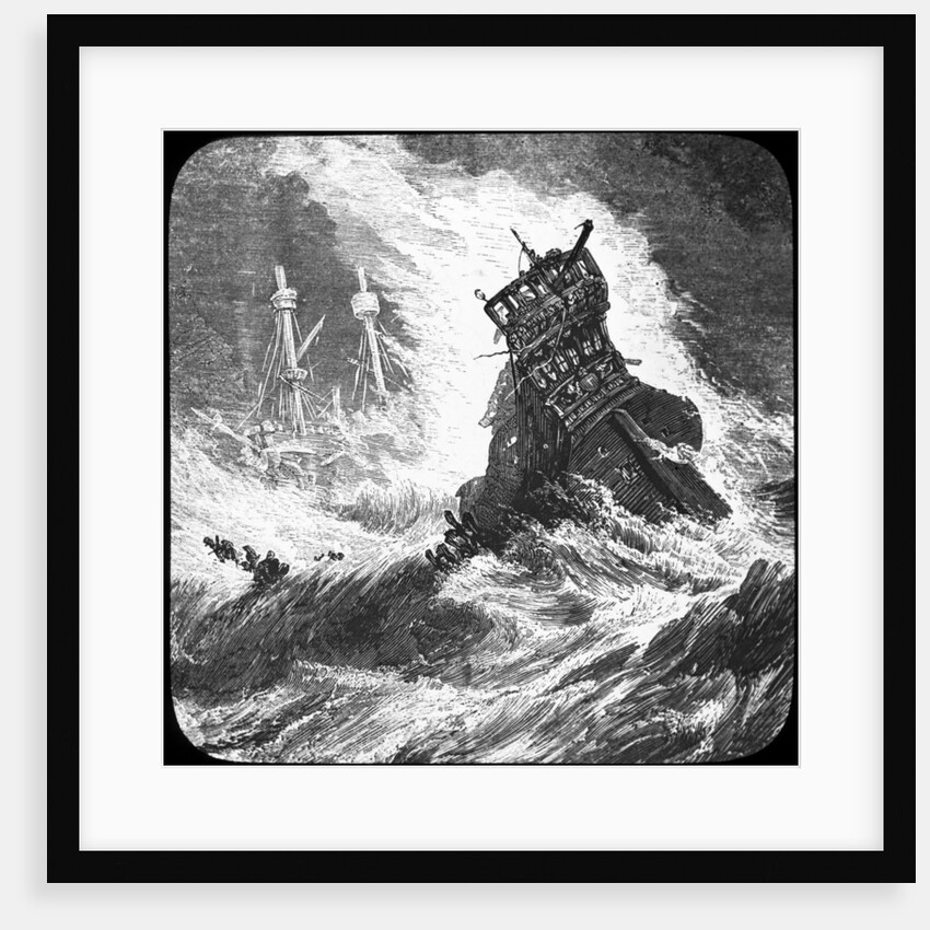 The Spanish Armada in a tempest by Anonymous