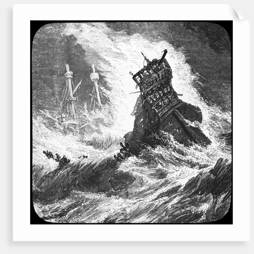 The Spanish Armada in a tempest by Anonymous
