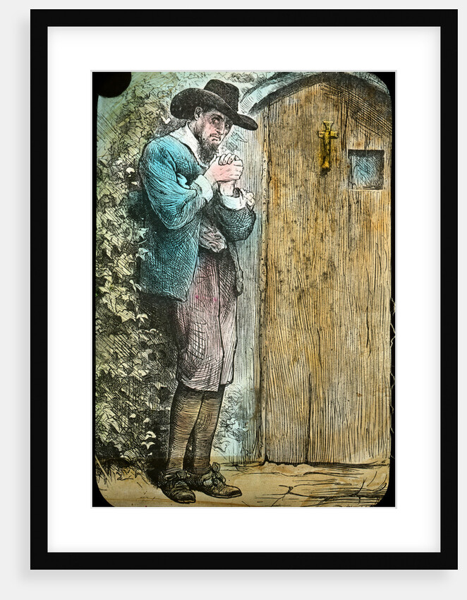 Mr Fearing at the gate, from The Pilgrim's Progress by Anonymous