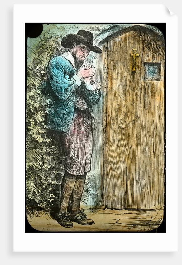 Mr Fearing at the gate, from The Pilgrim's Progress by Anonymous