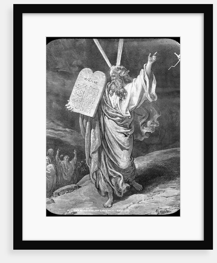 Moses receives the law by Anonymous