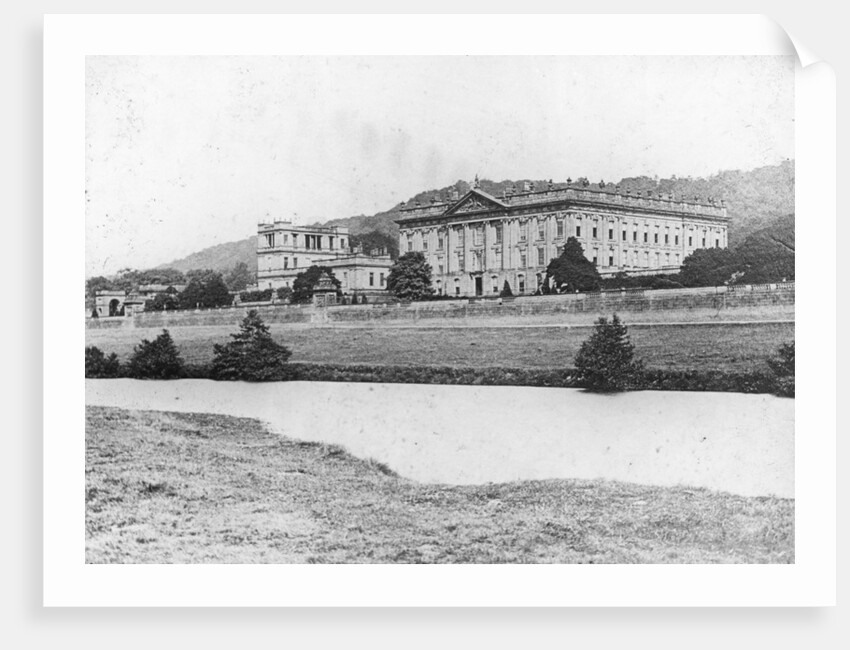 Chatsworth House from across the River Derwent, Derbyshire by Anonymous
