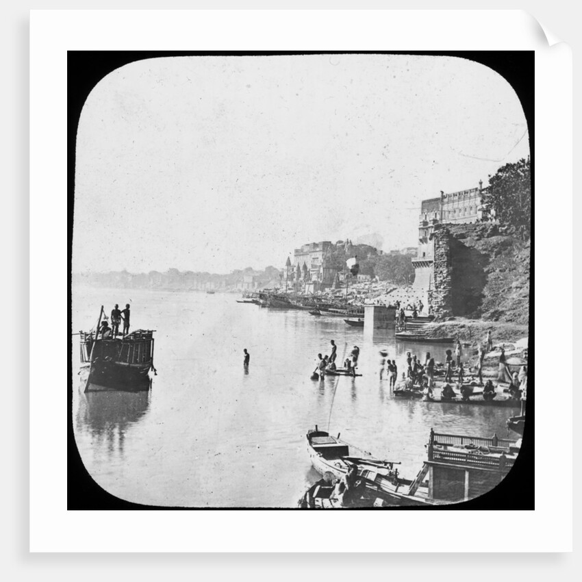 Bathing ghat at Benares, India by Anonymous