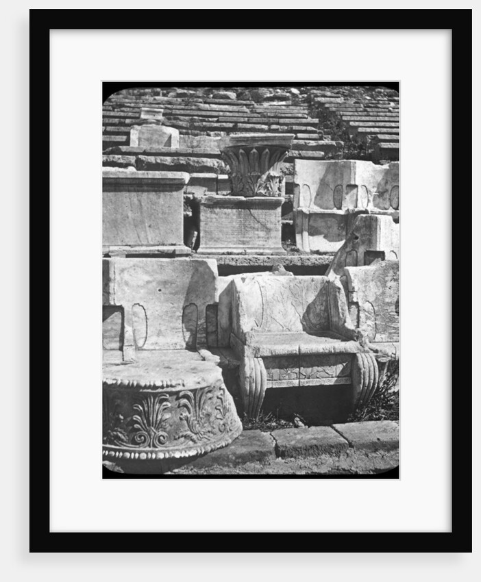 Throne of the priest, Temple of Dionysus, Athens, Greece by Anonymous