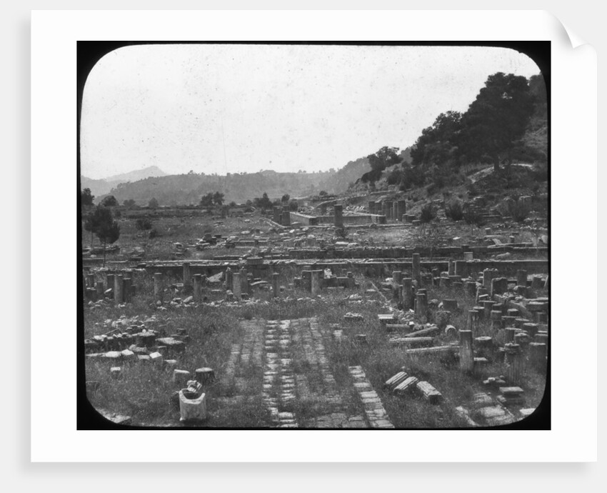 Mount Kronos and Temple of Hera, Olympia, Greece by Anonymous