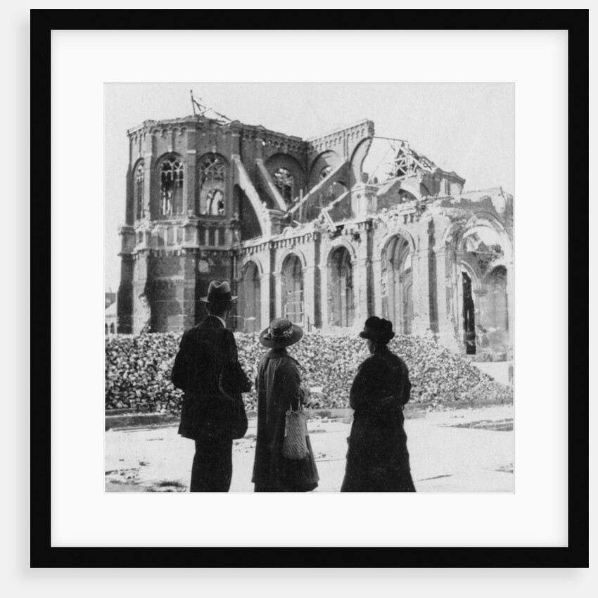 Damage to the Church of Notre Dame, Armentières, France, World War I by Nightingale & Co
