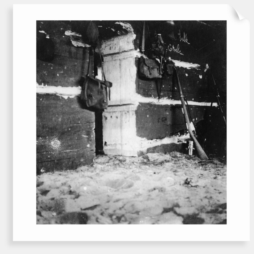 Interior of a German dugout, World War I by Nightingale & Co