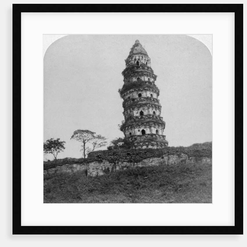 Tiger Hill Pagoda, the 'Leaning Tower', of Soo-Chow by Underwood & Underwood