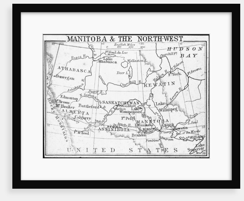 Map of Manitoba and the Northwest, Canada by George Philip & Son Ltd