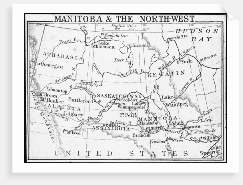 Map of Manitoba and the Northwest, Canada by George Philip & Son Ltd