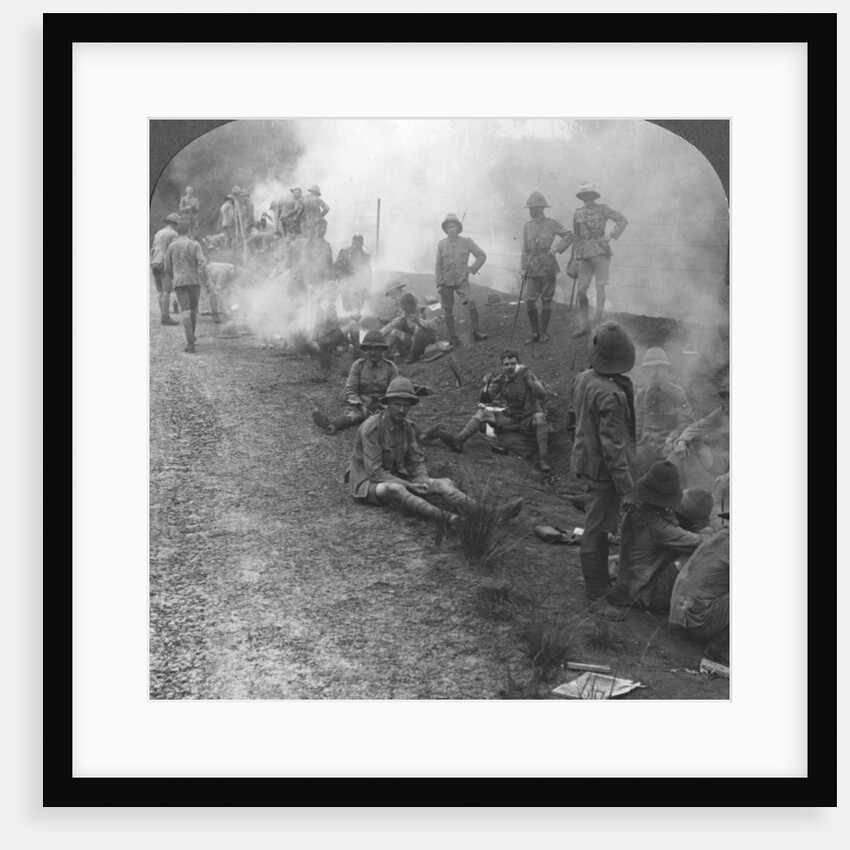 'Early morning camp fires and breakfast in the Persian Gulf', World War I by Realistic Travels Publishers