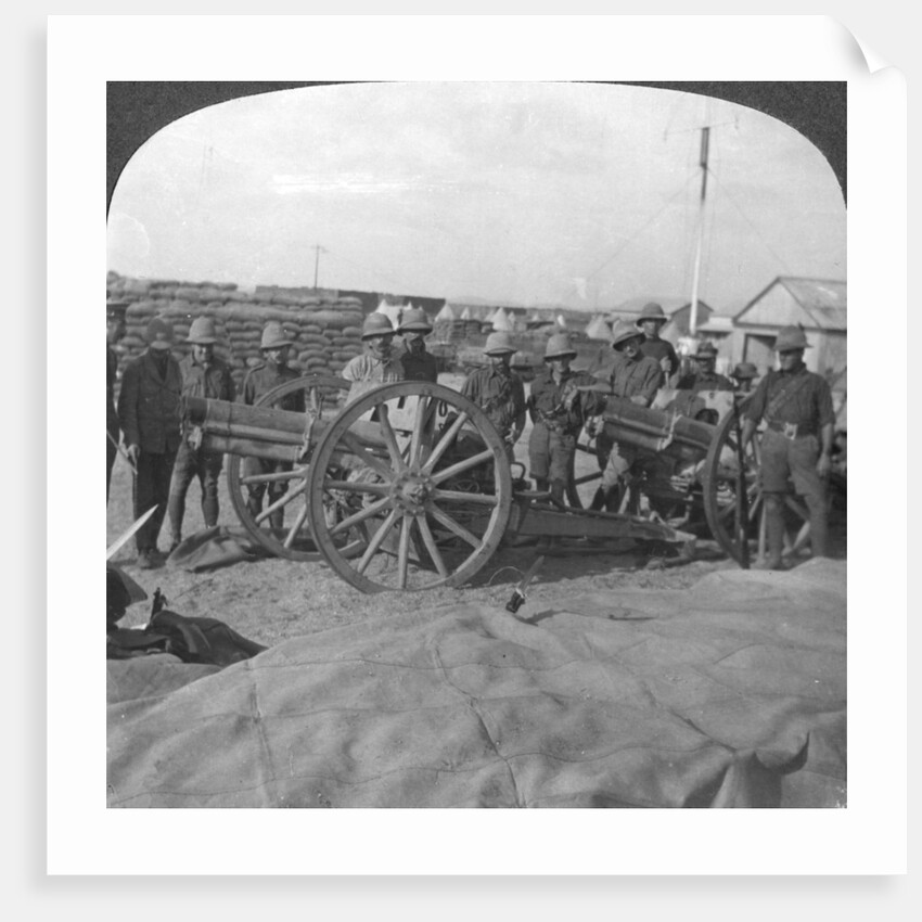 'Spoils of war, gun and stores captured from the Turks, Palestine', World War I by Realistic Travels Publishers