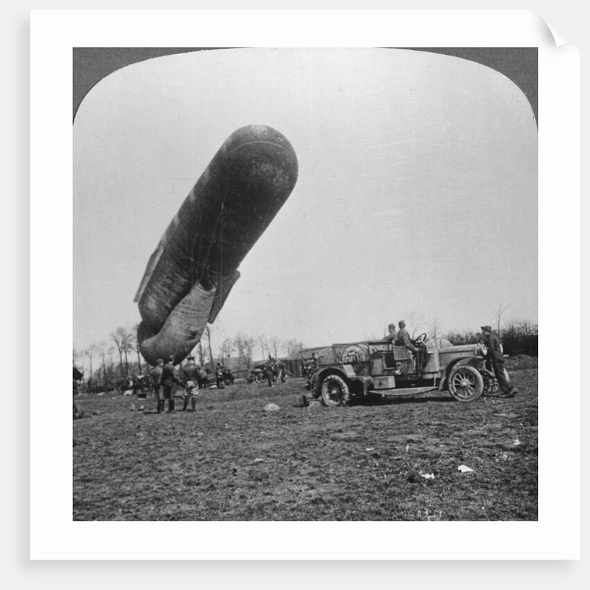 Observation balloon about to ascend, World War I by Realistic Travels Publishers