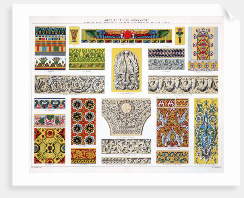 Architectural ornaments by Anonymous