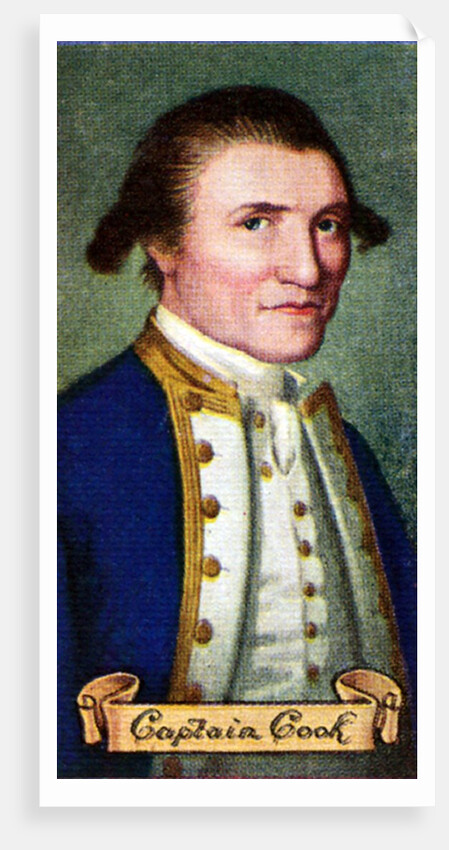 Captain James Cook, taken from a series of cigarette cards by Anonymous