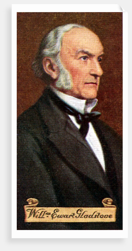 William Ewart Gladstone, taken from a series of cigarette cards by Anonymous