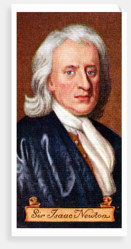 Sir Isaac Newton, taken from a series of cigarette cards by Anonymous