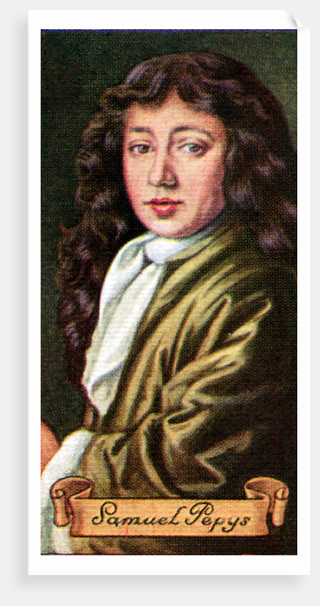 Samuel Pepys, taken from a series of cigarette cards by Anonymous