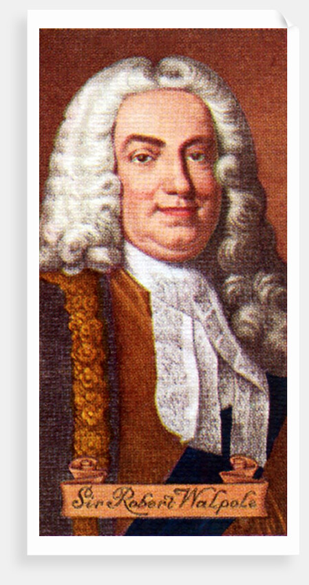 Sir Robert Walpole, taken from a series of cigarette cards by Anonymous