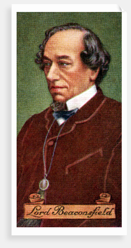 Benjamin Disraeli, Earl of Beaconsfield, taken from a series of cigarette cards by Anonymous