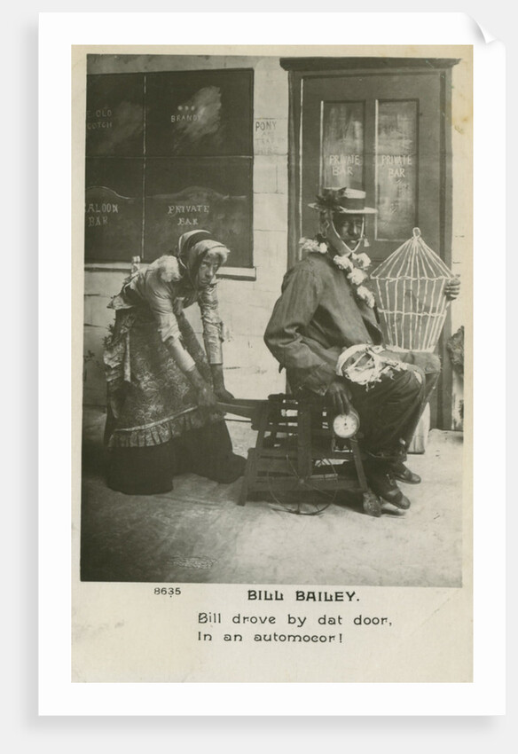 Bill Bailey postcard. 'Bill Bailey, Won't You Please Come Home? was a popular song published in 1902 by Anonymous