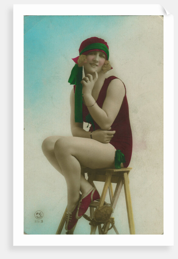 Postcard of a swimmer by Anonymous