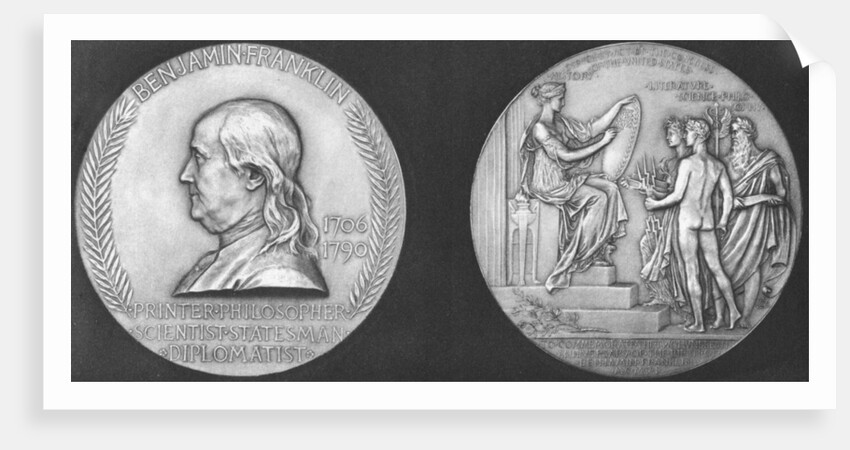 Medal struck to commemorate the 200th anniversary of the birth of Benjamin Franklin by Anonymous