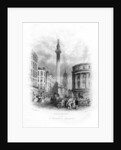 Monument and Church of St Magnus the Martyr, London by J Woods
