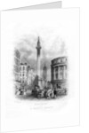 Monument and Church of St Magnus the Martyr, London by J Woods