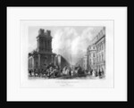 King William Street and St Mary Woolnoth, London by J Woods