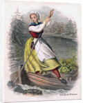 Swedish Woman Rowing by W Dickes