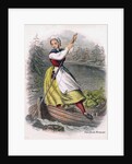 Swedish Woman Rowing by W Dickes