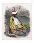 Swedish Woman Rowing by W Dickes