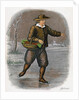Dutch Man Skating with a Basket of Vegatables by W Dickes