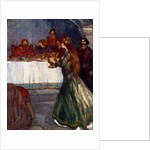 'Rowena came into the room carrying a beautiful golden cup', c430 AD by A S Forrest