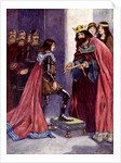 The King made the Black Prince a Knight of the Order of the Garter by A S Forrest