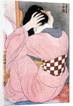 A Girl Dressing her Hair', or, 'Woman with an Undersash by Ito Shinsui
