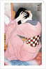A Girl Dressing her Hair', or, 'Woman with an Undersash by Ito Shinsui