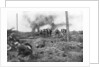 Allied troops and German prisoners at the Menin Road, near Ypres, Belgium by Anonymous