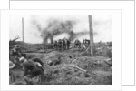 Allied troops and German prisoners at the Menin Road, near Ypres, Belgium by Anonymous