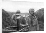 American troops at the front delivering soup to their comrades by Anonymous