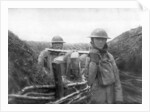 American troops at the front delivering soup to their comrades by Anonymous