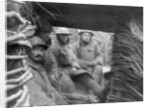 American and French troops in a trench at the front by Anonymous