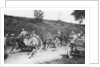 French artillery battery on the move, Chemin des Dames, France by Anonymous