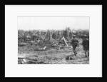 British soldiers exploring the ruins of Albert, Somme, France by Anonymous